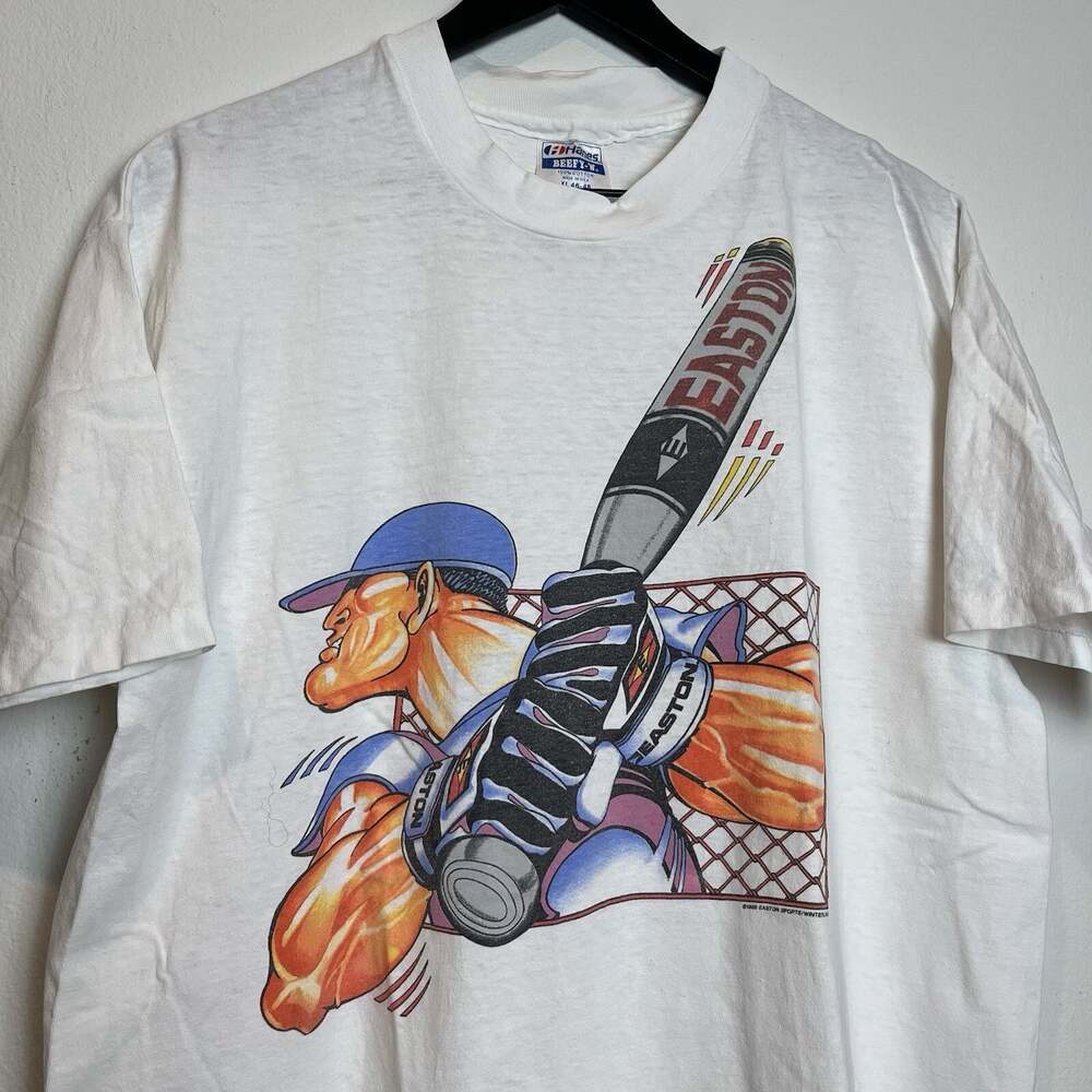 Vintage Vtg 1980s 80s Easton Baseball Bat Company Promo T-shirt L Large
